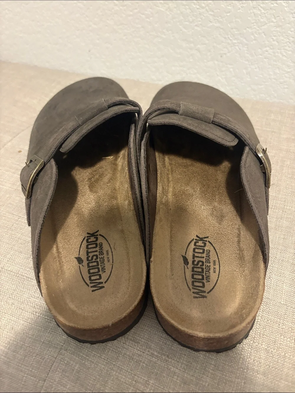 Men's Suede Slip-On Clog Mule in Dark Brown 10